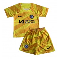Camisa de Futebol Chelsea Goleiro Equipamento Alternativo Infantil 2023-24 Manga Curta (+ Calças curtas)